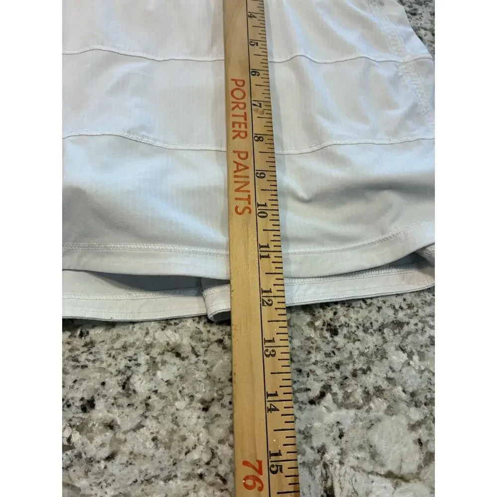 Lululemon Pace Rival Skirt Size 6 WHITE Mid-Rise Length *12” Excellent Cond